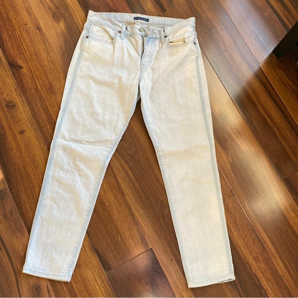 Ralph Lauren Astor Slim Boyfriend Light Wash Mid Rise Straight Jeans